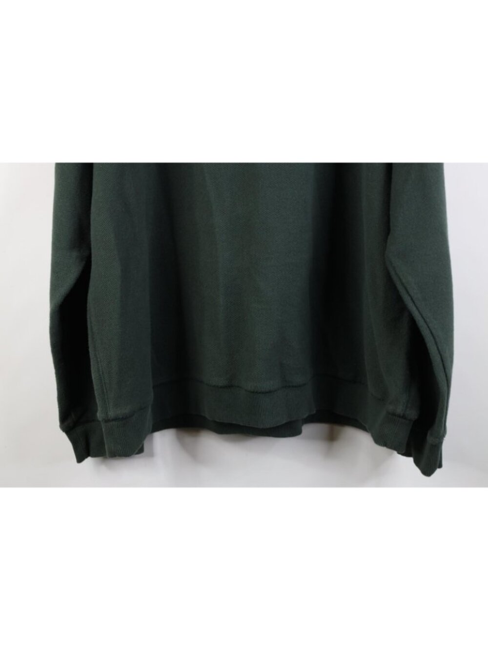 Vintage LL Bean Mens XL Faded Blank Thermal Waffle Knit Crewneck Sweater Green - Picture 9 of 9